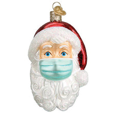Load image into Gallery viewer, Santa with Face Mask Ornament
