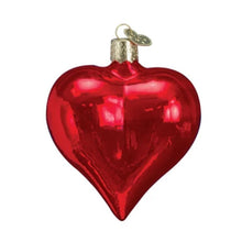 Load image into Gallery viewer, Shiny Red Heart Ornament Large 3.25&quot;
