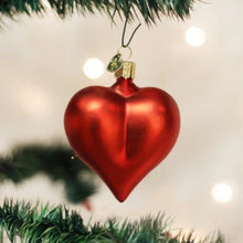 Load image into Gallery viewer, Matte Red Heart Ornament Large 3.25&quot;
