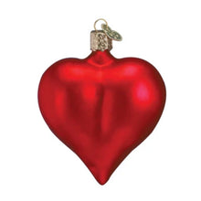 Load image into Gallery viewer, Matte Red Heart Ornament Large 3.25&quot;
