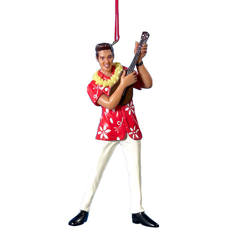 Blue Hawaii Elvis with Ukelele Ornament 5