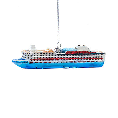 Cruise Ship Glass Ornament 6