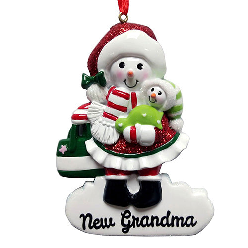 New Grandma Snow Woman Ornament 4.5
