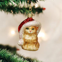 Load image into Gallery viewer, Santa&#39;s Kitten Ornament
