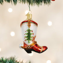 Load image into Gallery viewer, Christmas Cowboy Boot Ornament
