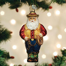 Load image into Gallery viewer, Western Santa Ornament

