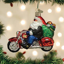 Load image into Gallery viewer, Biker Santa Ornament
