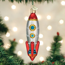 Load image into Gallery viewer, Toy Rocket Ship Ornament
