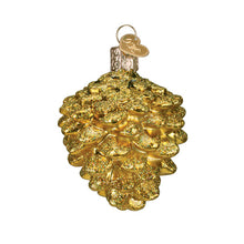 Load image into Gallery viewer, Small Gold Pine Cone Ornament
