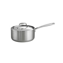 Load image into Gallery viewer, Tri-Ply 18/10 Stainless Steel Sauce Pan with Lid 3 Quart
