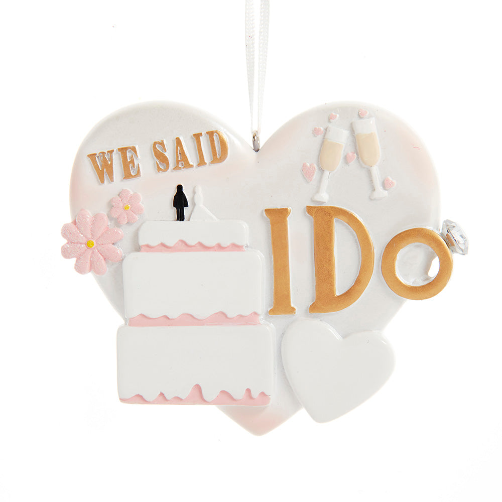 We Said I Do Ornament 3.25