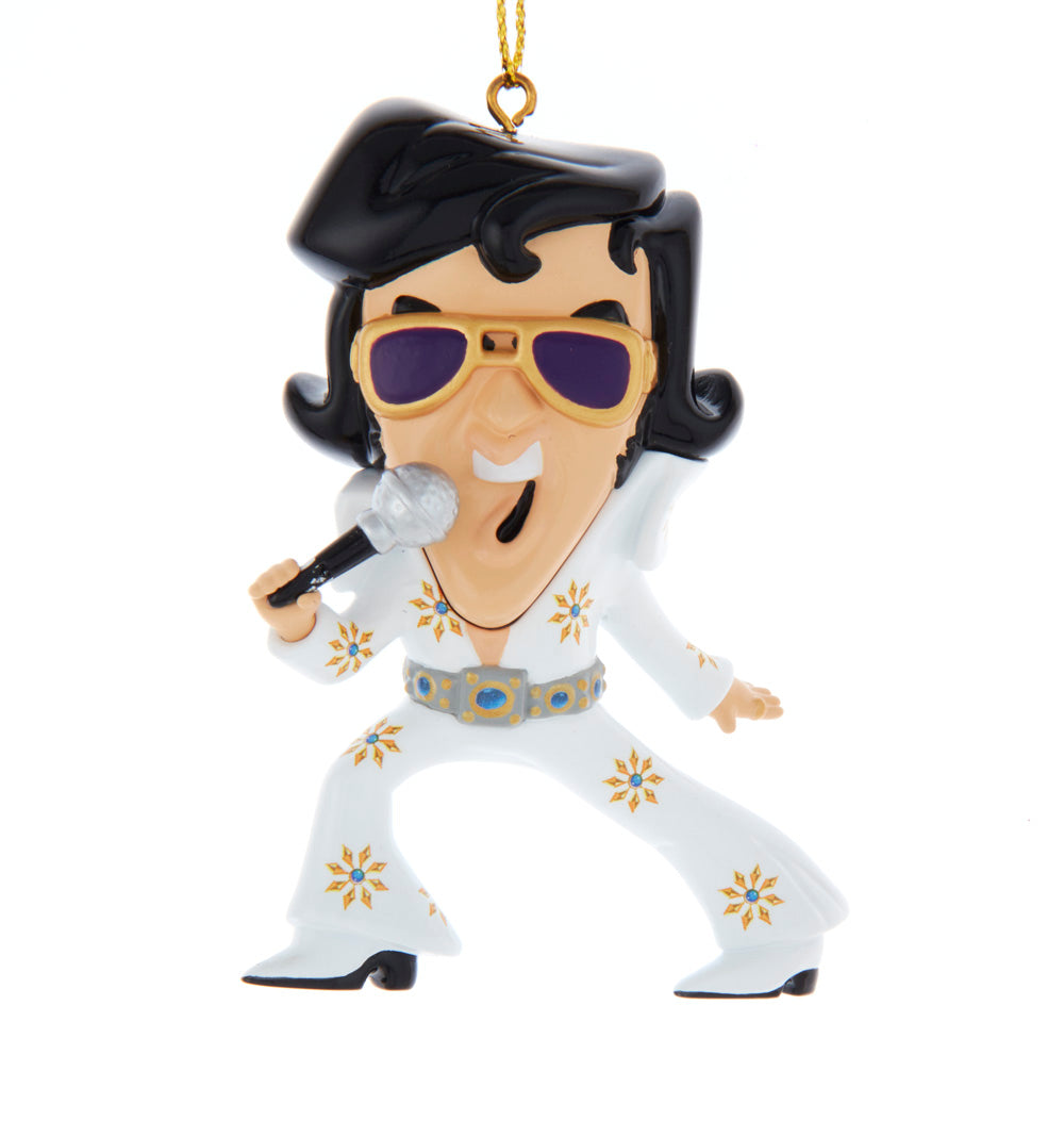 Cartoon Elvis In White Jumpsuit 3.5