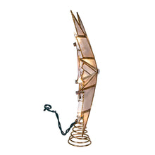Load image into Gallery viewer, Gold Capiz Star 10 Light 6 Point Tree Topper 9&quot;
