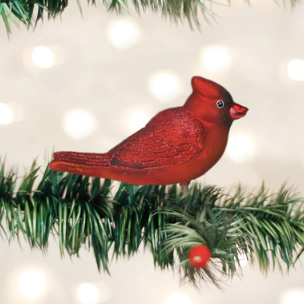 Bright Red Cardinal Ornament