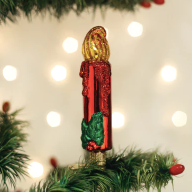 Red Clip-On Candle Ornament