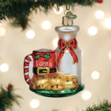 Santa's Milk & Cookies Ornament