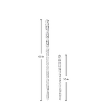Load image into Gallery viewer, Clear Glass Icicle Ornaments Set of 24
