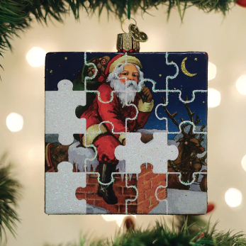 Santa Jigsaw Puzzle Ornament