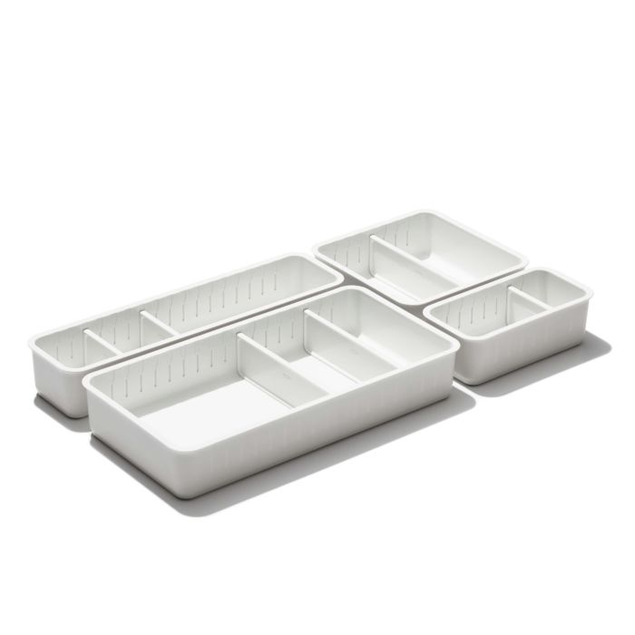 4-Piece Complete Adjustable Drawer Bin Set