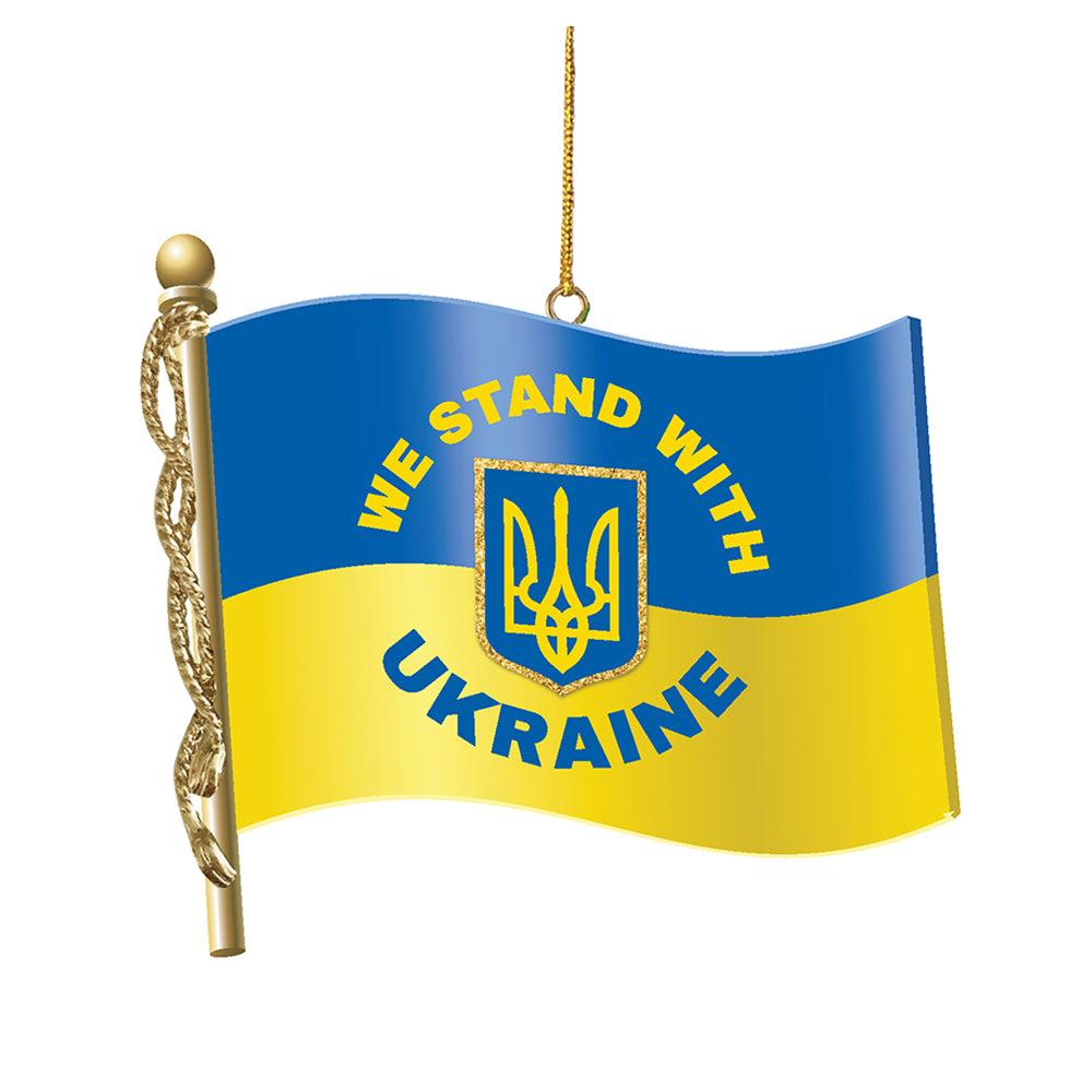 Ukraine Flag Ornament 3.75