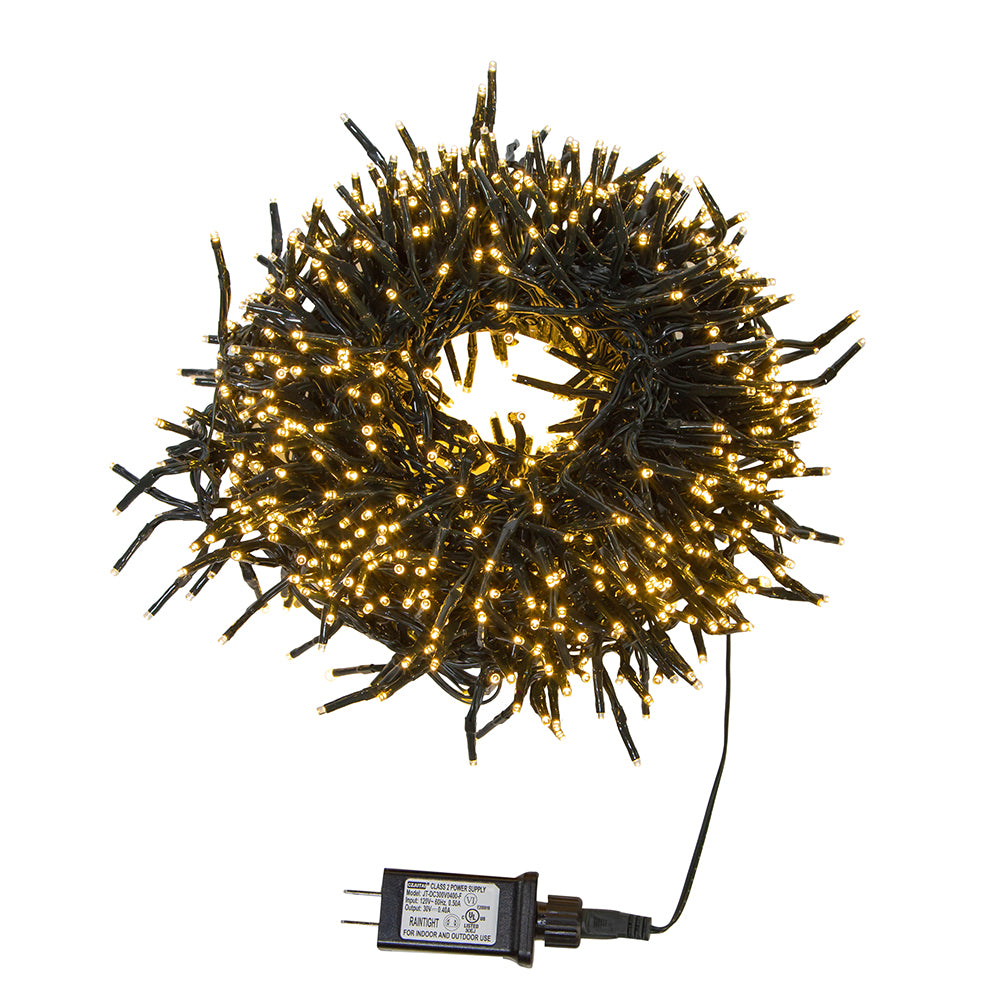 Warm White LED Fairy Light Connectable Cluster Garland 480 Light