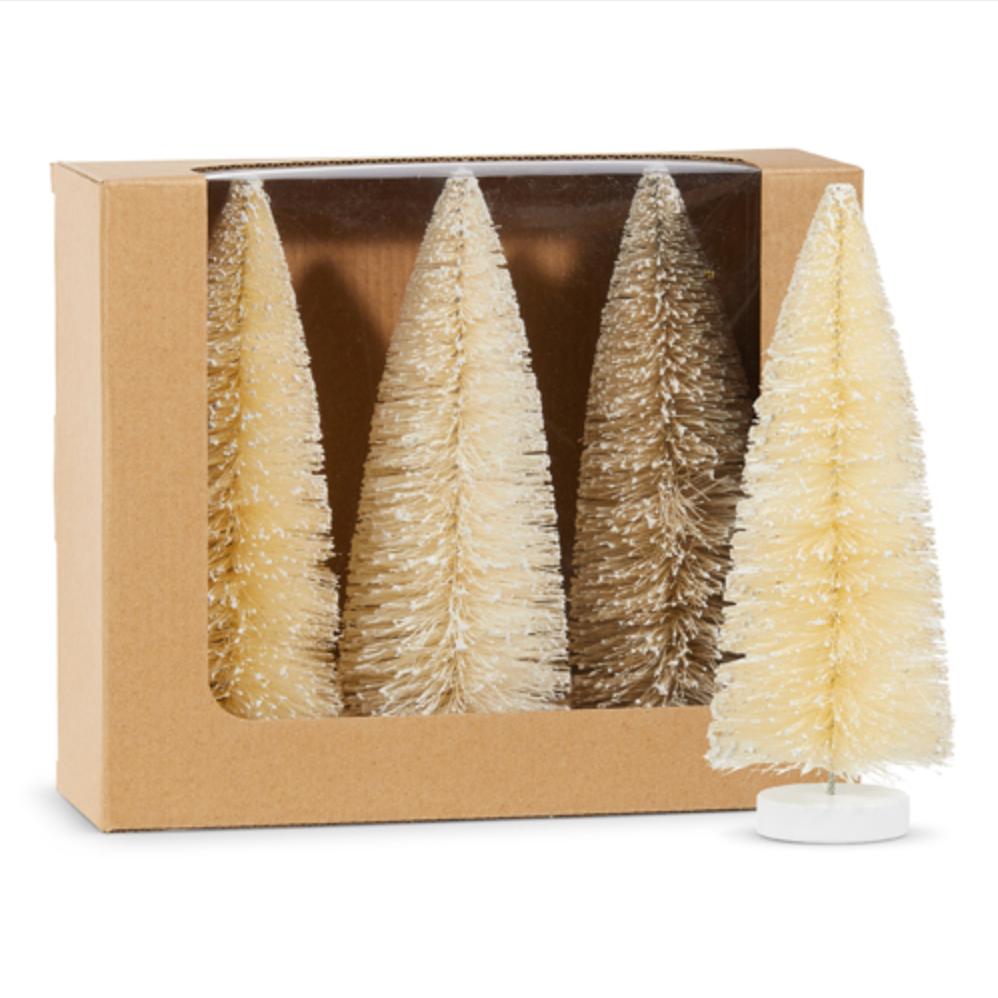 Box of Frosted Natural Bottle Brush Trees 8