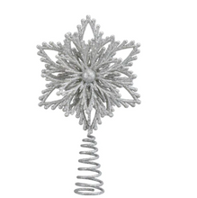 Load image into Gallery viewer, Mini Snowflake Tree Topper Mini Ornament
