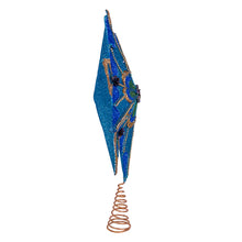 Load image into Gallery viewer, Peacock Glitter 10 Point Tree Topper 16&quot;
