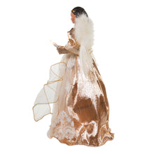 Load image into Gallery viewer, White and Rose Gold Black Angel 10 Light Tree Topper 16&quot;
