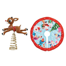 Load image into Gallery viewer, Mini Rudolph Tree Topper &amp; Skirt Set
