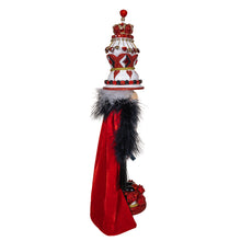 Load image into Gallery viewer, Hollywood King Of Hearts with Red and Black Cape Nutcracker 18.8&quot;

