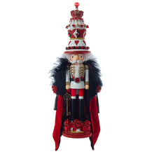Load image into Gallery viewer, Hollywood King Of Hearts with Red and Black Cape Nutcracker 18.8&quot;
