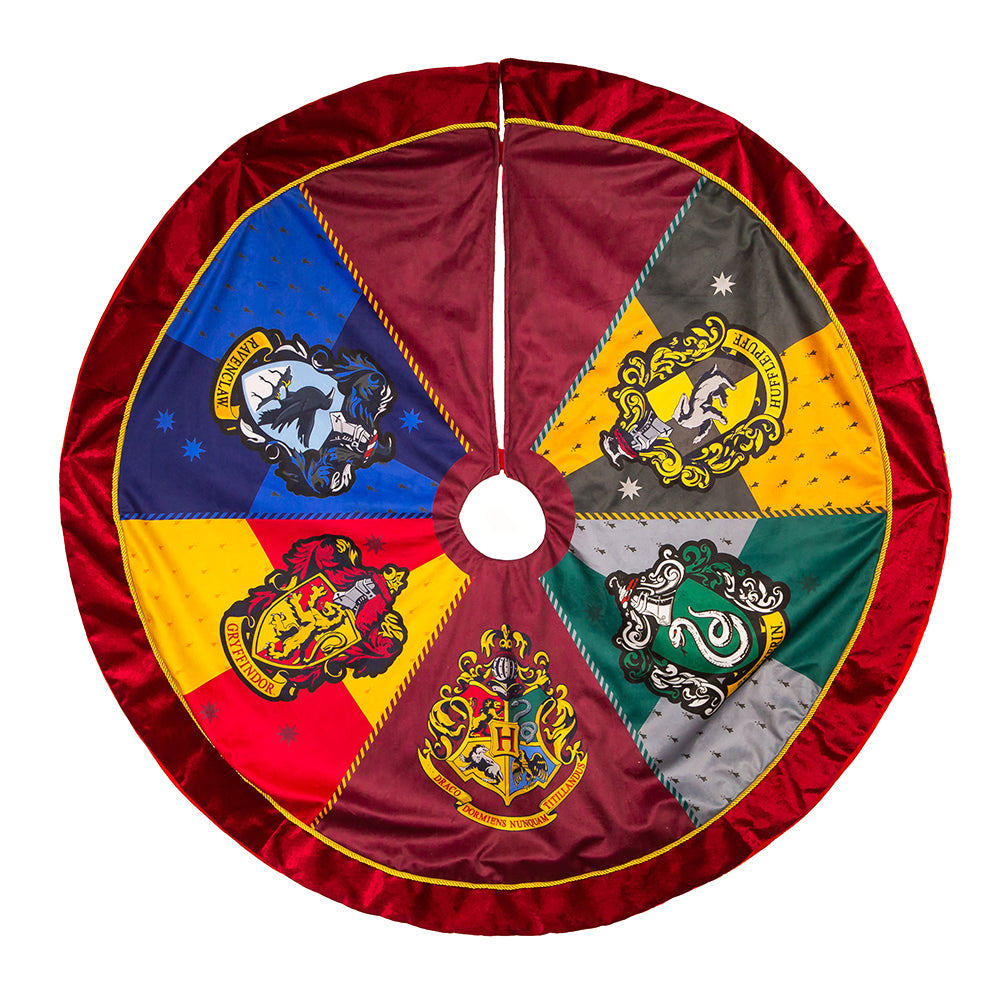 Harry Potter Hogwarts Crests Tree Skirt 48