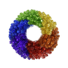 Load image into Gallery viewer, Foil Rainbow Wreath 24&quot;
