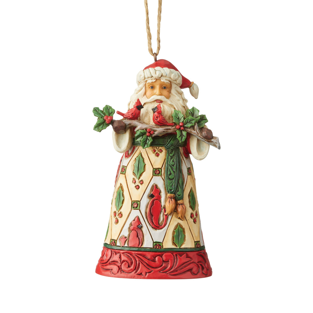 Santa with Cardinals Ornament