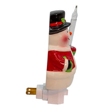 Load image into Gallery viewer, Ceramic Snowman With Bubble Light Night Light
