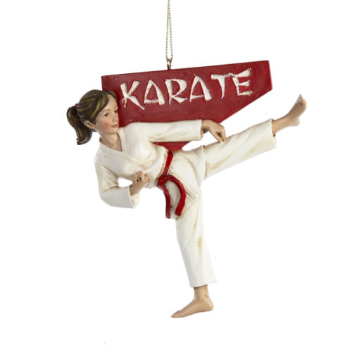 Karate Girl Ornament Resin 4