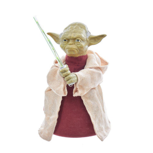 Yoda with LED LightSaber Tree Topper 12