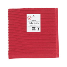 Load image into Gallery viewer, Red Ripple Dishcloth Set of 2
