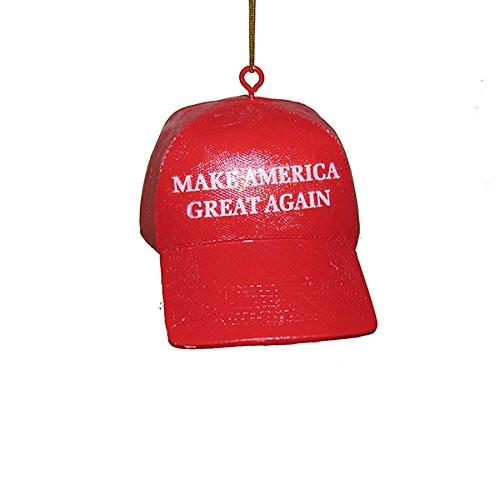 MAGA Make America Great Again Red Hat Ornament 3.625