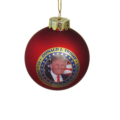 President Trump Ball Glass Ornament 80mm