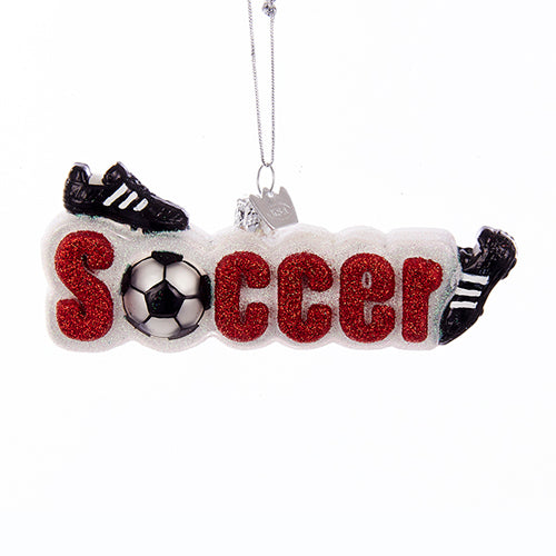 Noble Gems Soccer Word Ornament 4.875