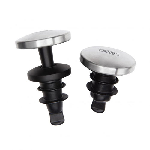 SteeL Spillproof Wine Stopper Set of 2
