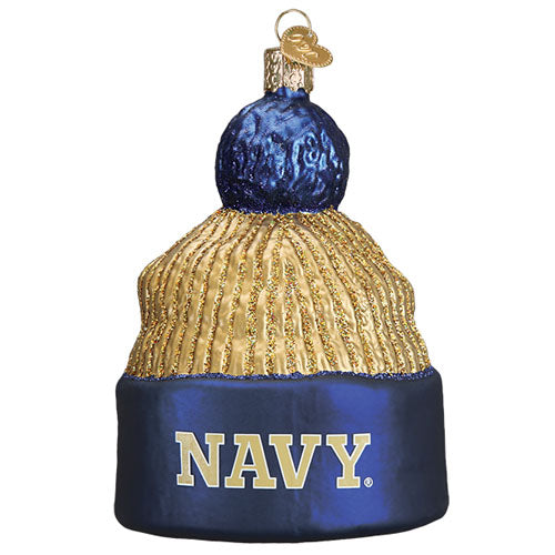 Navy Beanie Ornament