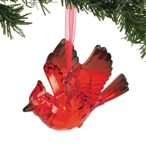 Facets Acrylic Cardinal Ornament
