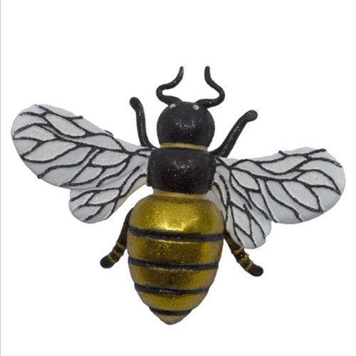 Large Bee Glass Clip Ornament 6.5