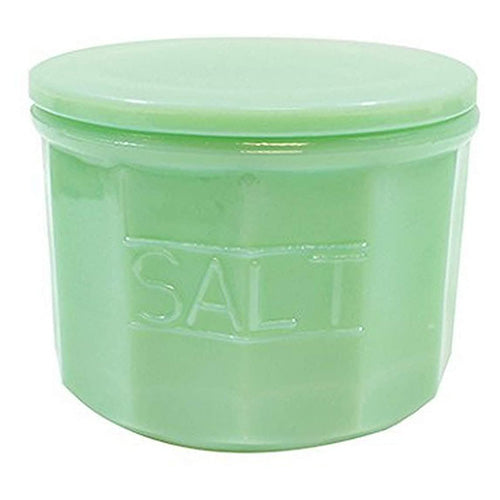 Jadeite Glass Salt Cellar with Lid 9oz