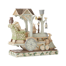 Load image into Gallery viewer, Go Fourth &amp; Share Joy White Woodland Santa in Train Engine
