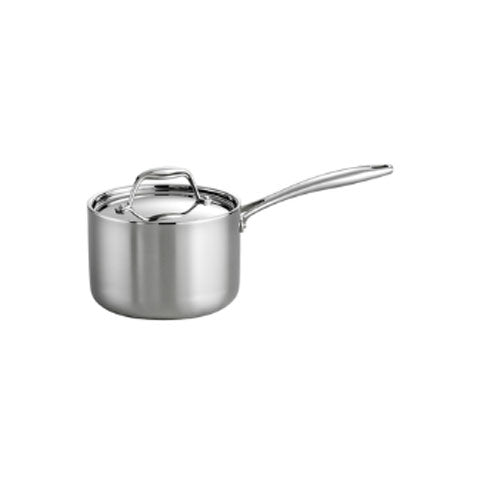 Tri-Ply 18/10 Stainless Steel Sauce Pan with Lid 2 Quart