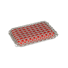Load image into Gallery viewer, Red Sponge Chainmail Scrubbing Pad
